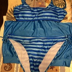 New Blue Stripe Tankini Tropic Swim Wear!!!